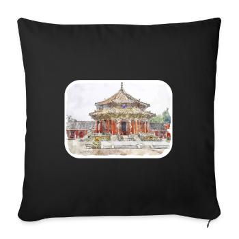 China Watercolor Sketch Hand Drawn Illustration - Sofa pillowcase 17,3'' x 17,3'' (45 x 45 cm) - black - Front