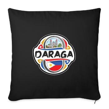Daraga Philippinen Flagge Reise Souvenir Abzeichen Stam - Sofakissenbezug 45 x 45 cm - Schwarz - Vorne
