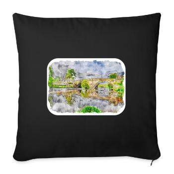 Uk Landmark Aquarelle Sketch Painting Illustratio - Housse de coussin décorative 45 x 45 cm - noir - Devant