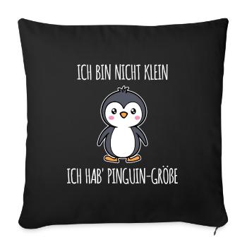 Tier Vogel Süß Pinguin Vogel Arktis Zoo Statement - Sofakissenbezug 45 x 45 cm - Schwarz - Vorne
