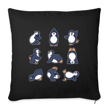 Cool Animal Dancing Penguin Oiseau de mer Antarctique - Housse de coussin décorative 45 x 45 cm - noir - Devant