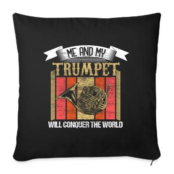 Trumpet Trumpet Orchestra Gift Idea - Sofa pillowcase 17,3'' x 17,3'' (45 x 45 cm) - black - Front