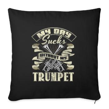 Trumpet Trumpet Player Chapel Gift Idea - Sofa pillowcase 17,3'' x 17,3'' (45 x 45 cm) - black - Front