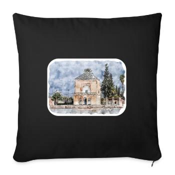 Marrakesch Marokko Aquarell Skizze Illustration - Sofakissenbezug 45 x 45 cm - Schwarz - Vorne