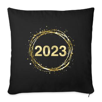 2023 - Housse de coussin décorative 45 x 45 cm - noir - Devant