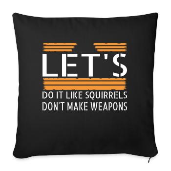 peace sign counterculture funny global peace peace - Sofa pillowcase 17,3'' x 17,3'' (45 x 45 cm) - black - Front