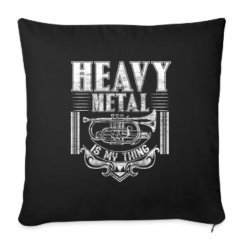Trumpet Wind Instrument Music Gift Idea - Sofa pillowcase 17,3'' x 17,3'' (45 x 45 cm) - black - Front