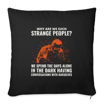 Welding Welder Metal Construction Ironworker - Sofa pillowcase 17,3'' x 17,3'' (45 x 45 cm) - black - Front
