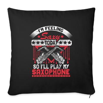 Saxophone Orchestra Chapel - Sofa pillowcase 17,3'' x 17,3'' (45 x 45 cm) - black - Front