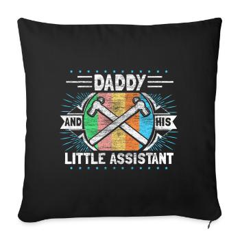 Father & Son Child Daddy - Sofa pillowcase 17,3'' x 17,3'' (45 x 45 cm) - black - Front