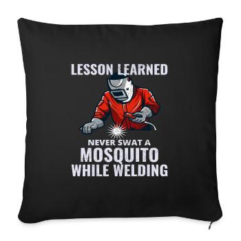 Welding Welder Metal Construction Ironworker Funny - Sofa pillowcase 17,3'' x 17,3'' (45 x 45 cm) - black - Front