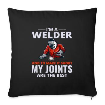 Welding Welder Metal Construction Ironworker - Sofa pillowcase 17,3'' x 17,3'' (45 x 45 cm) - black - Front