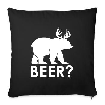 beer - Sofakissenbezug 45 x 45 cm - Schwarz - Vorne