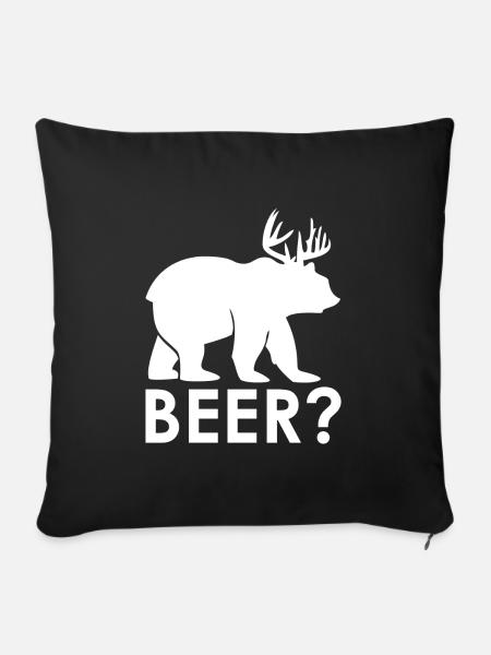 beer - Sofakissenbezug 45 x 45 cm - Schwarz