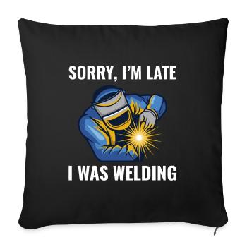Welding Welder Metal Construction Ironworker - Sofa pillowcase 17,3'' x 17,3'' (45 x 45 cm) - black - Front