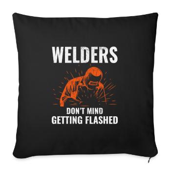 Welding Welder Metal Construction Ironworker - Sofa pillowcase 17,3'' x 17,3'' (45 x 45 cm) - black - Front