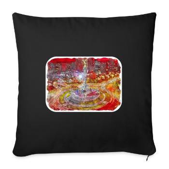Mexique Aquarelle Esquisse Dessinée à la main Illustration - Housse de coussin décorative 45 x 45 cm - noir - Devant