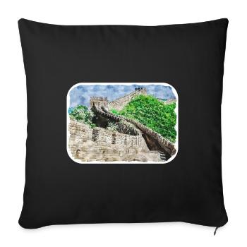 China Watercolor Sketch Hand Drawn Illustration - Sofa pillowcase 17,3'' x 17,3'' (45 x 45 cm) - black - Front
