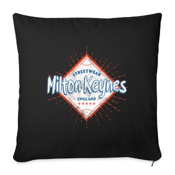 Milton Keynes England UK Stadt Skyline Heimat - Sofakissenbezug 45 x 45 cm - Schwarz - Vorne