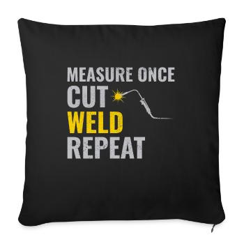 Welding Welder Metal Construction Ironworker - Sofa pillowcase 17,3'' x 17,3'' (45 x 45 cm) - black - Front
