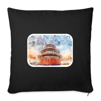 China Watercolor Sketch Hand Drawn Illustration - Sofa pillowcase 17,3'' x 17,3'' (45 x 45 cm) - black - Front