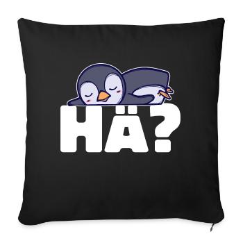 Pinguin Kälte Seevogel Spruch Tier Vogel Arktis - Sofakissenbezug 45 x 45 cm - Schwarz - Vorne