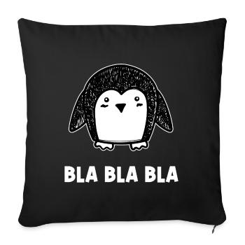 Animal Neige Disant Oiseau de glace Pingouin Oiseau de mer - Housse de coussin décorative 45 x 45 cm - noir - Devant