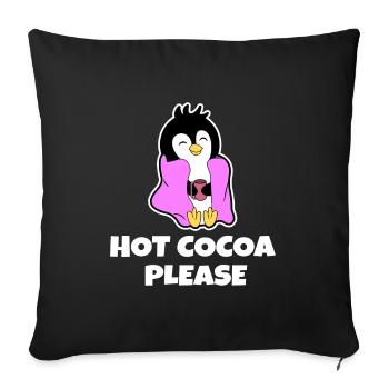 Antarctica Cold Penguin Statement South Pole Animal - Sofa pillowcase 17,3'' x 17,3'' (45 x 45 cm) - black - Front