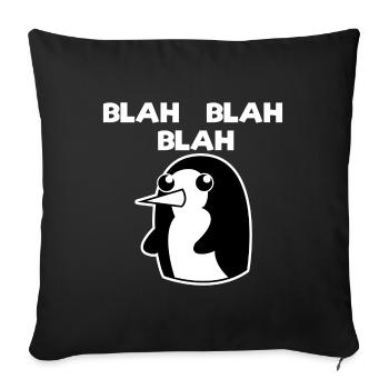 Pingouin vintage Arctique Disant Oiseau froid Animal - Housse de coussin décorative 45 x 45 cm - noir - Devant