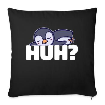 Pingouin doux froid Antarctique Disant Oiseau Animal - Housse de coussin décorative 45 x 45 cm - noir - Devant