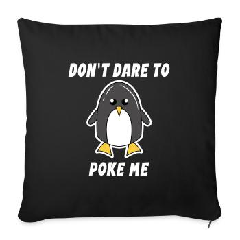 Animal Cool Penguin Statement Seabird South Pole Bird - Sofa pillowcase 17,3'' x 17,3'' (45 x 45 cm) - black - Front