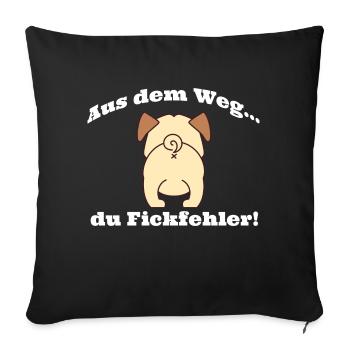Saying Out of the way you mistakes - Sofa pillowcase 17,3'' x 17,3'' (45 x 45 cm) - black - Front