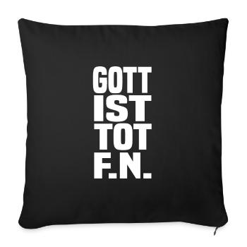 gott ist tot - Sofakissenbezug 45 x 45 cm - Schwarz - Vorne