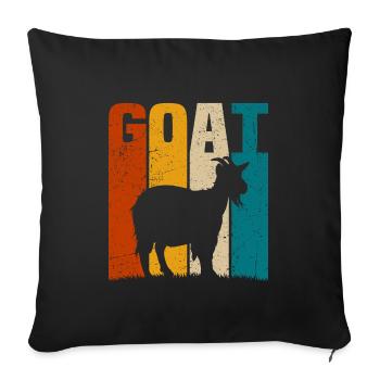 Ziege Ziege Ziege T-Shirt - Sofakissenbezug 45 x 45 cm - Schwarz - Vorne