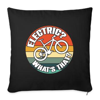 Faire du vélo sans électricité ni batterie - Housse de coussin décorative 45 x 45 cm - noir - Devant