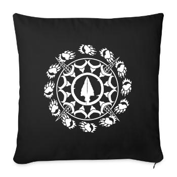 Nordwald Circle Star Tree Logo - Sofa pillowcase 17,3'' x 17,3'' (45 x 45 cm) - black - Front