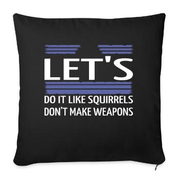 funky peace symbol green love awesome global peace - Sofa pillowcase 17,3'' x 17,3'' (45 x 45 cm) - black - Front