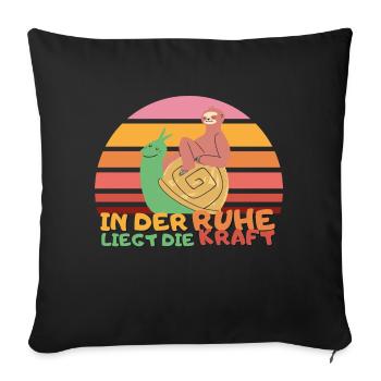 In der ruhe liegt die kraft mud run Hindernislauf - Sofakissenbezug 45 x 45 cm - Schwarz - Vorne