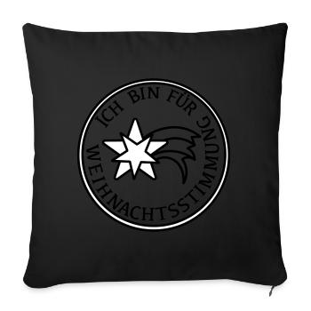 Weihnachtsstimmung - Sofakissenbezug 45 x 45 cm - Schwarz - Vorne