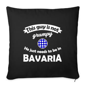 Bavarian homeland - Sofa pillowcase 17,3'' x 17,3'' (45 x 45 cm) - black - Front
