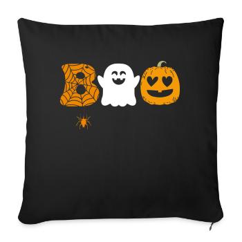 Halloween Boo Saison - Sofakissenbezug 45 x 45 cm - Schwarz - Vorne