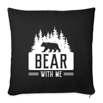 Bear With Me - Sofa pillowcase 17,3'' x 17,3'' (45 x 45 cm) - black - Front