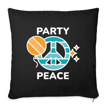 Paix du parti - Housse de coussin décorative 45 x 45 cm - noir - Devant