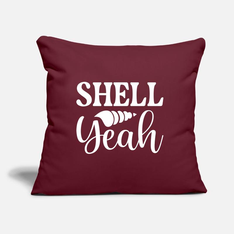 Shell oui Housse de coussin décorative 45 x 45 cm