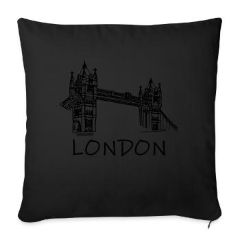 Londres - Housse de coussin décorative 45 x 45 cm - noir - Devant