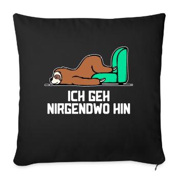 Faul Tier Müde Faultier Statement Zoo Schlafen - Sofakissenbezug 45 x 45 cm - Schwarz - Vorne
