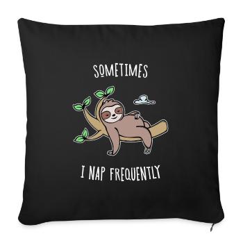 Jungle Dweller Animal Sloth Déclaration humoristique - Housse de coussin décorative 45 x 45 cm - noir - Devant