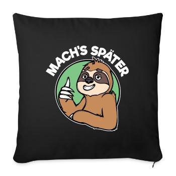 Faul Tier Säugetier Faultier Statement Urwald - Sofakissenbezug 45 x 45 cm - Schwarz - Vorne
