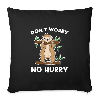Sloth Zoo Chilling Statement Animal Jungle Dweller - Housse de coussin décorative 45 x 45 cm - noir - Devant