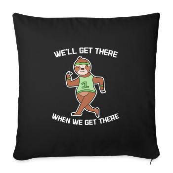 Cool Sloth Animal Statement Mammal Zoo Slow - Housse de coussin décorative 45 x 45 cm - noir - Devant